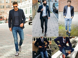 Мужской пиджак под джинсы: варианты гармоничного сочетания
